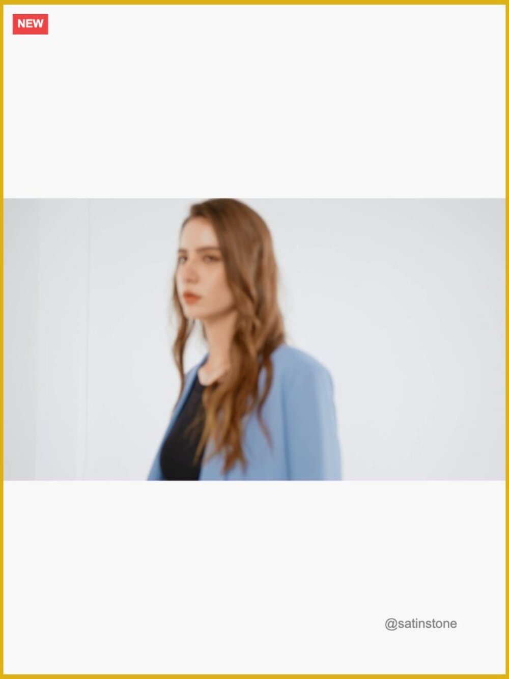 Long Sleeve Blazer Jacket with Notch Collar, No Button, Polyester Blend - Picture 7 of 7